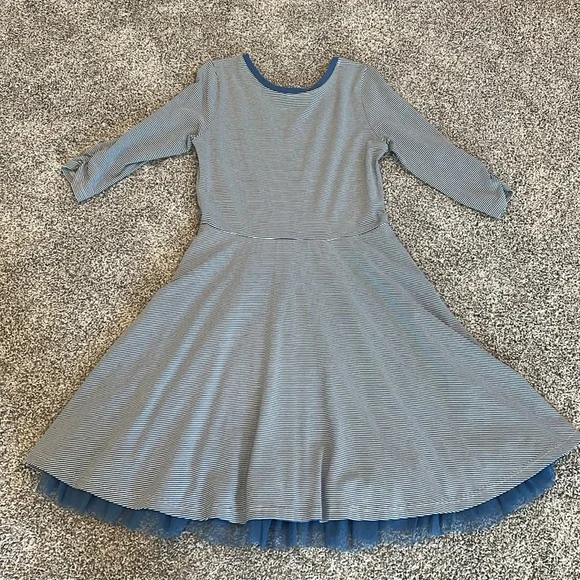 Matilda Jane size small blue and white striped dress - Picture 3 of 3